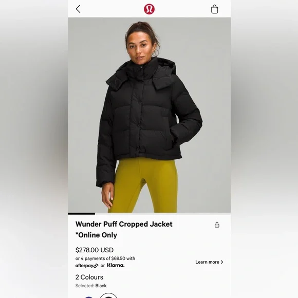 Lululemon Wunder Puff Cropped Jacket - Picture 9 of 9